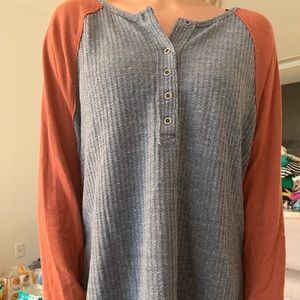Free people baseball Henley, medium wear